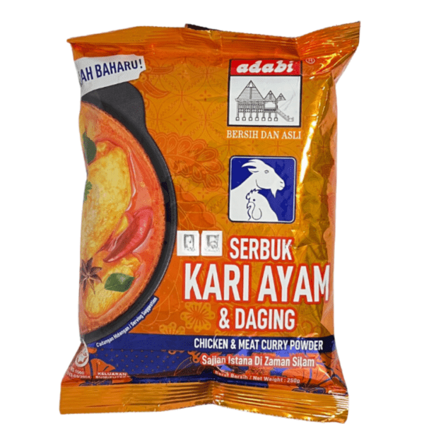 Adabi Serbuk Kari Ayam Daging 250G