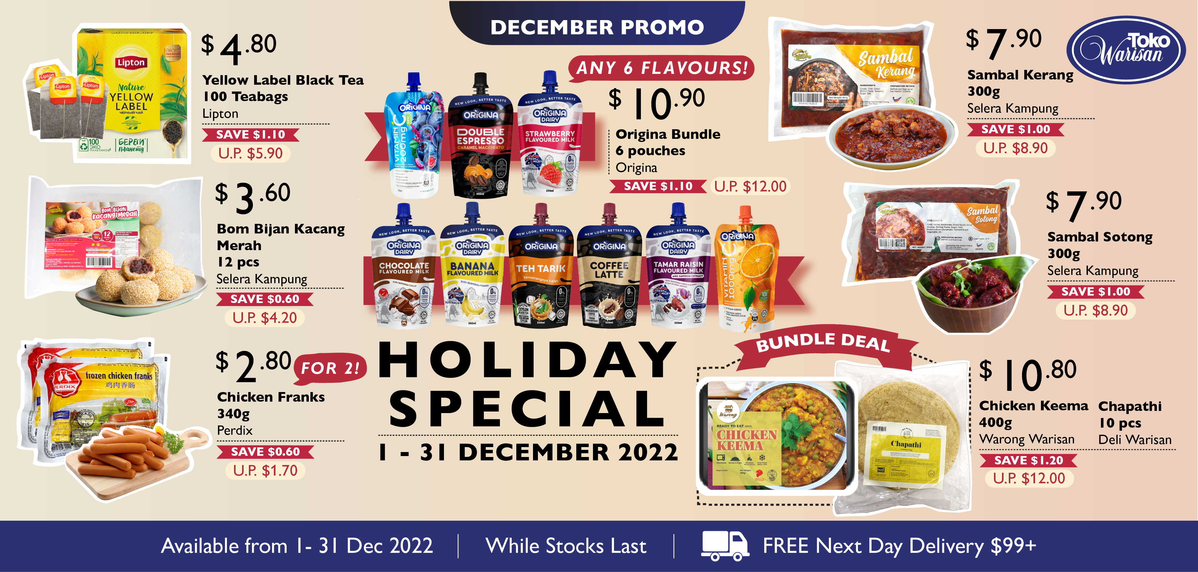 December Monthly Promotion Halal Frozen Toko Warisan