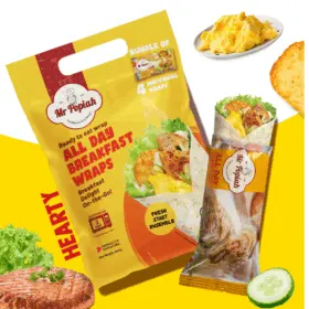 MR POPIAH ALL DAY BREAKFAST WRAP BUNDLE PACK 4'S 600G
