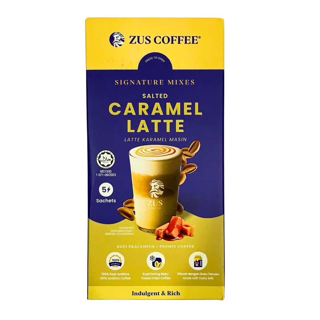 ZUS SIGNATURE MIXES SALTED CARAMEL LATTE 5 PCS